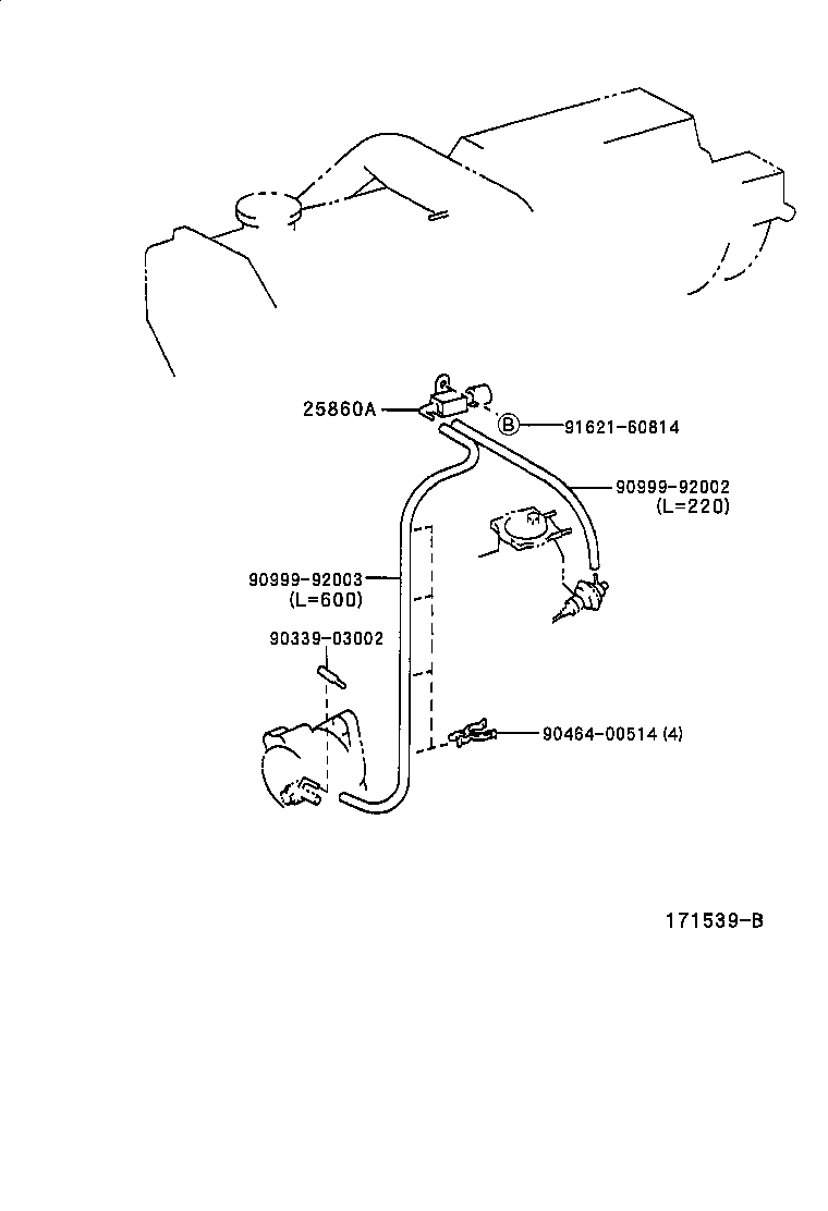  LAND CRUISER 100 105 |  VACUUM PIPING