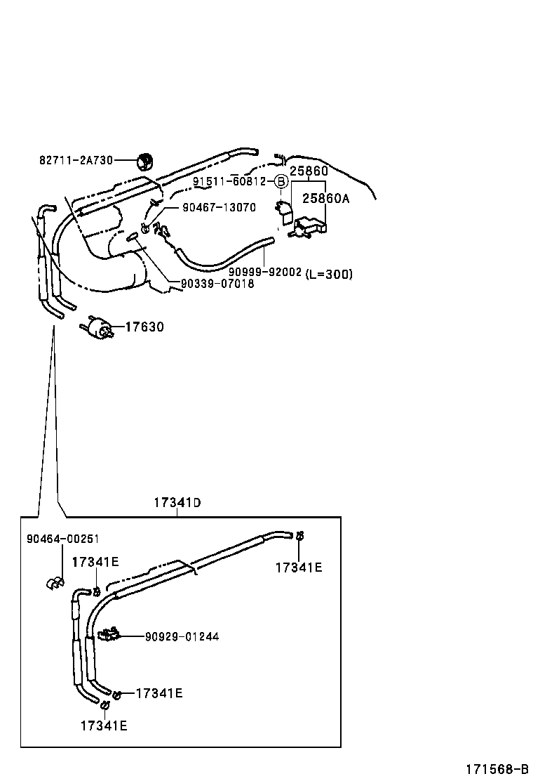  LAND CRUISER 100 105 |  VACUUM PIPING