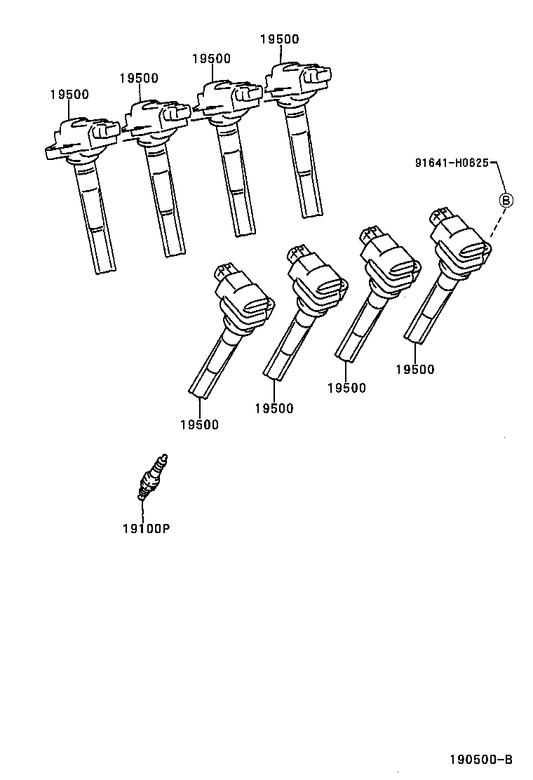  LAND CRUISER 100 105 |  IGNITION COIL SPARK PLUG