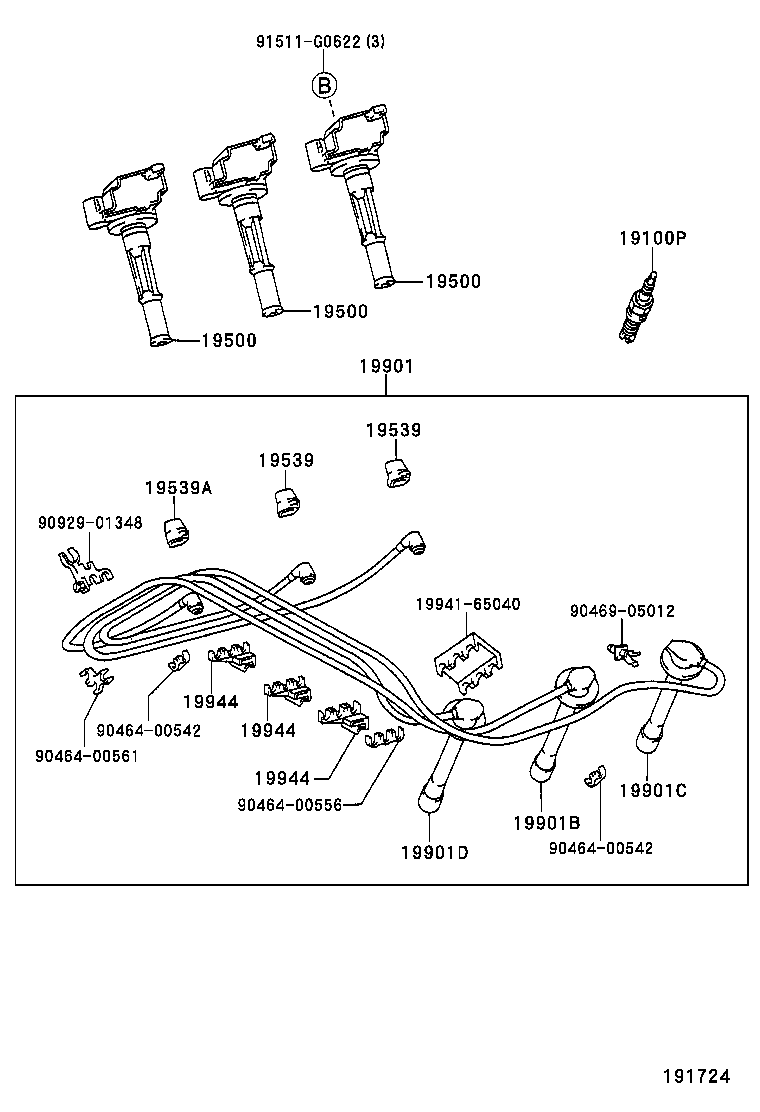  HILUX |  IGNITION COIL SPARK PLUG