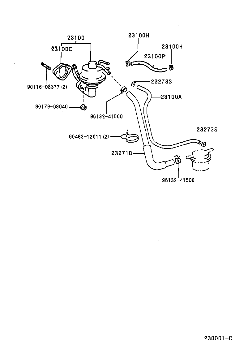  LAND CRUISER 90 |  FUEL PUMP PIPE