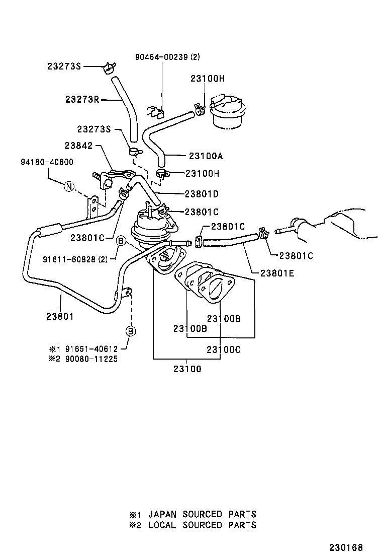  T U V |  FUEL PUMP PIPE