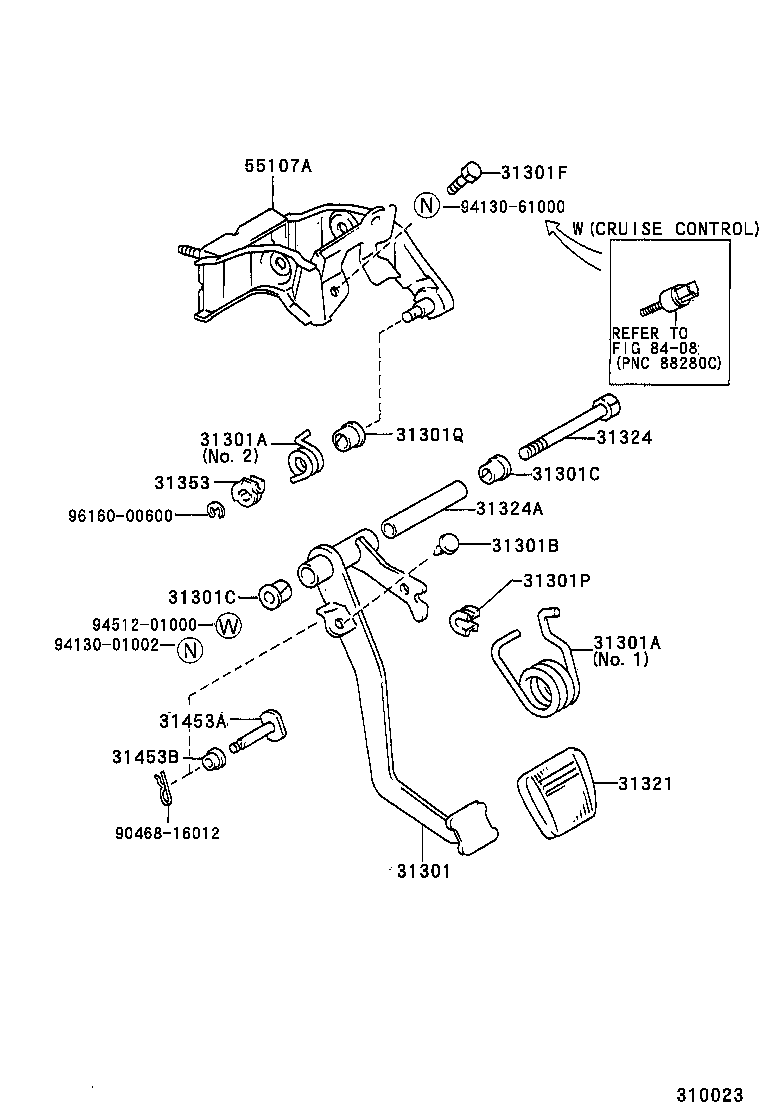  LAND CRUISER 90 |  CLUTCH PEDAL FLEXIBLE HOSE