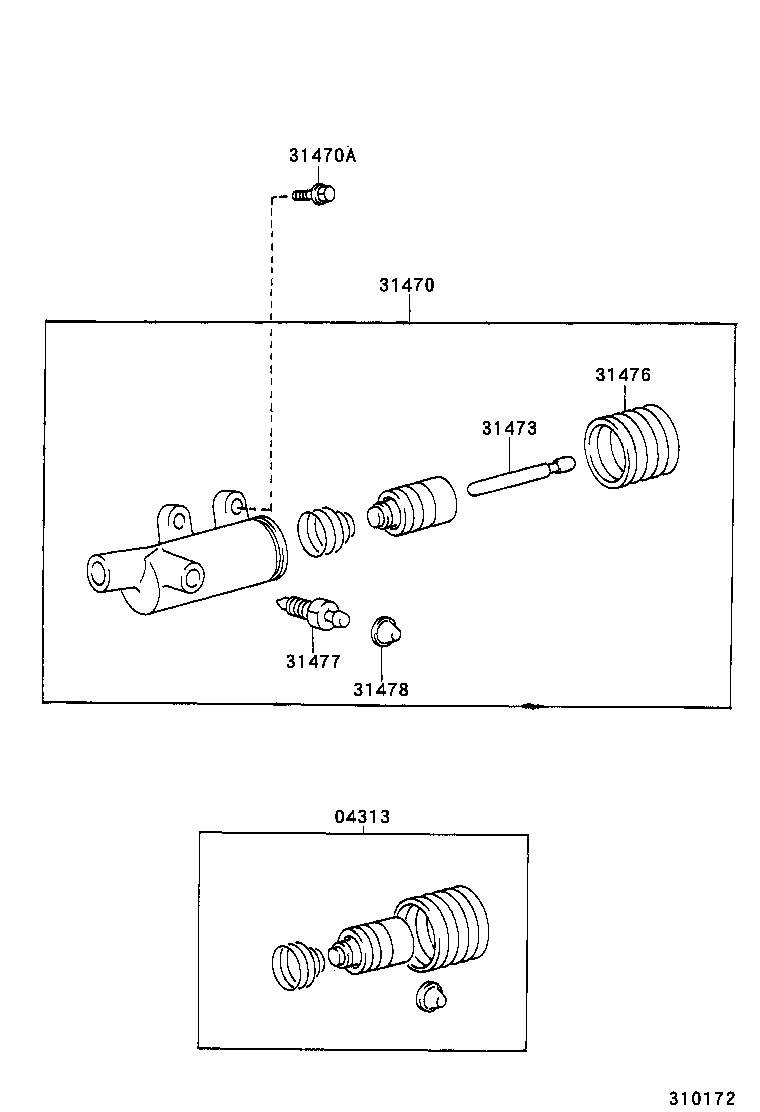  HIACE HIACE S B V |  CLUTCH RELEASE CYLINDER