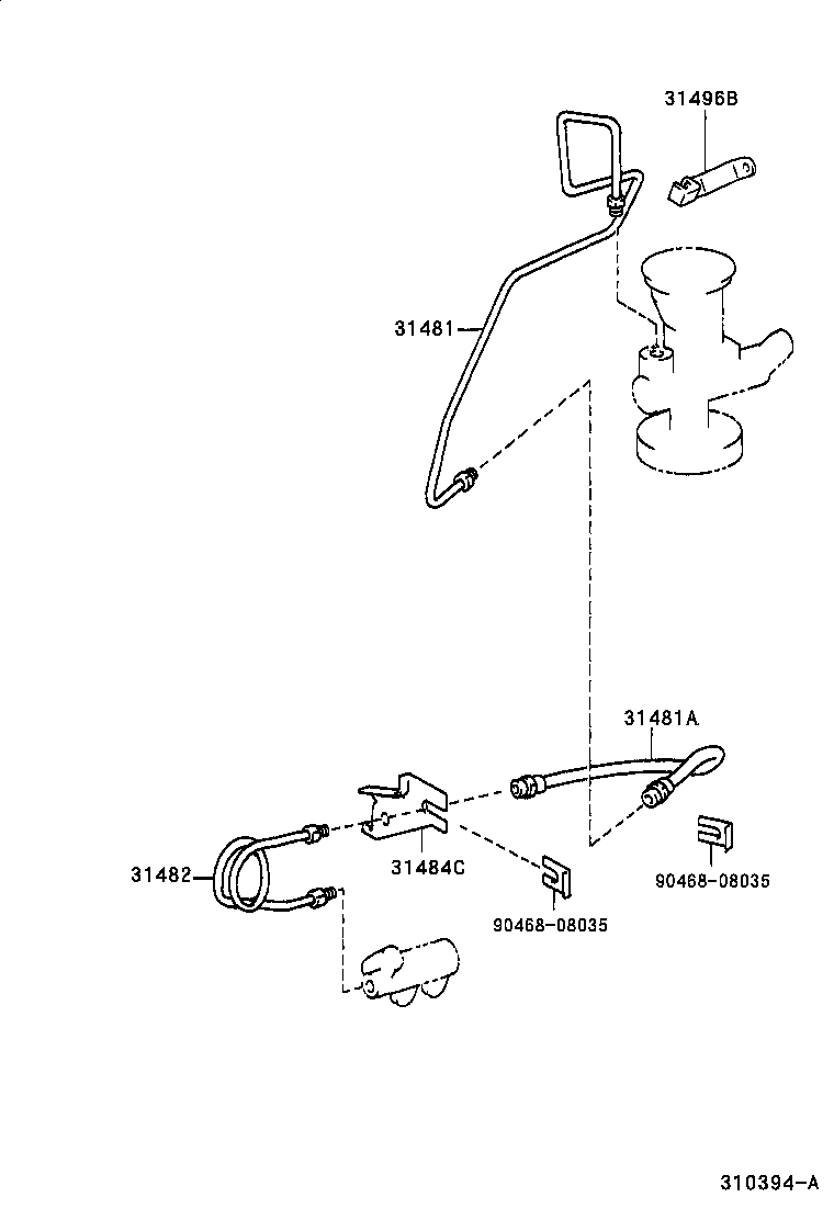 HILUX |  CLUTCH PEDAL FLEXIBLE HOSE