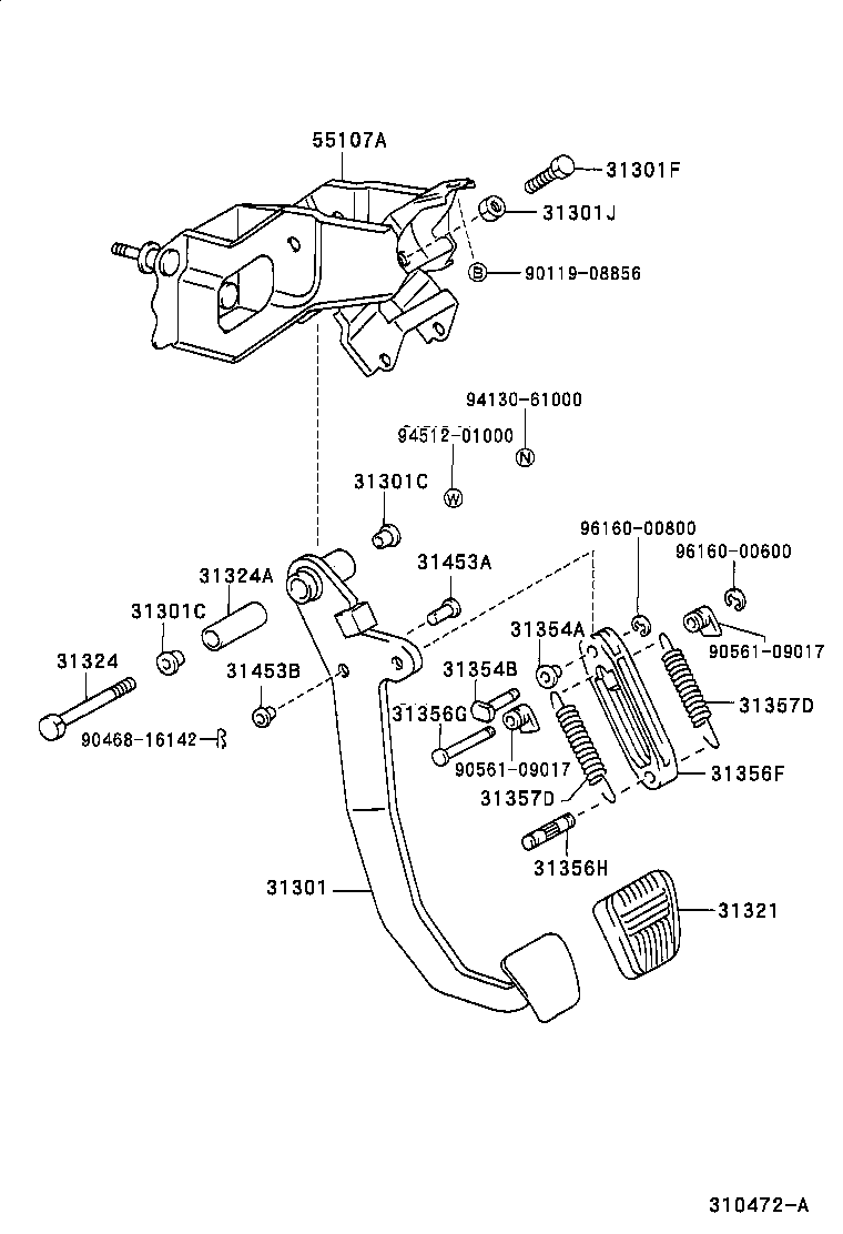  LAND CRUISER 100 105 |  CLUTCH PEDAL FLEXIBLE HOSE