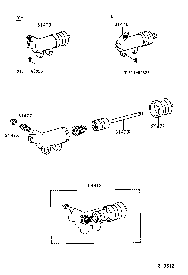  HIACE VAN COMUTER |  CLUTCH RELEASE CYLINDER