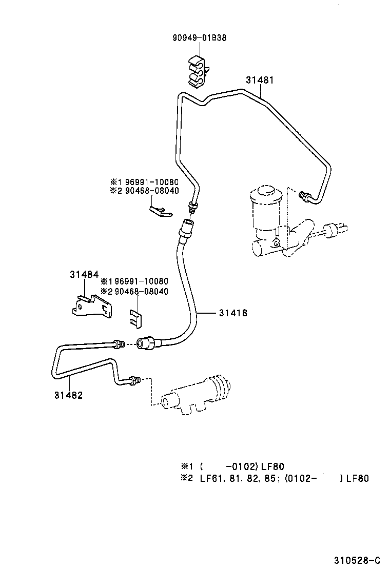  T U V |  CLUTCH PEDAL FLEXIBLE HOSE