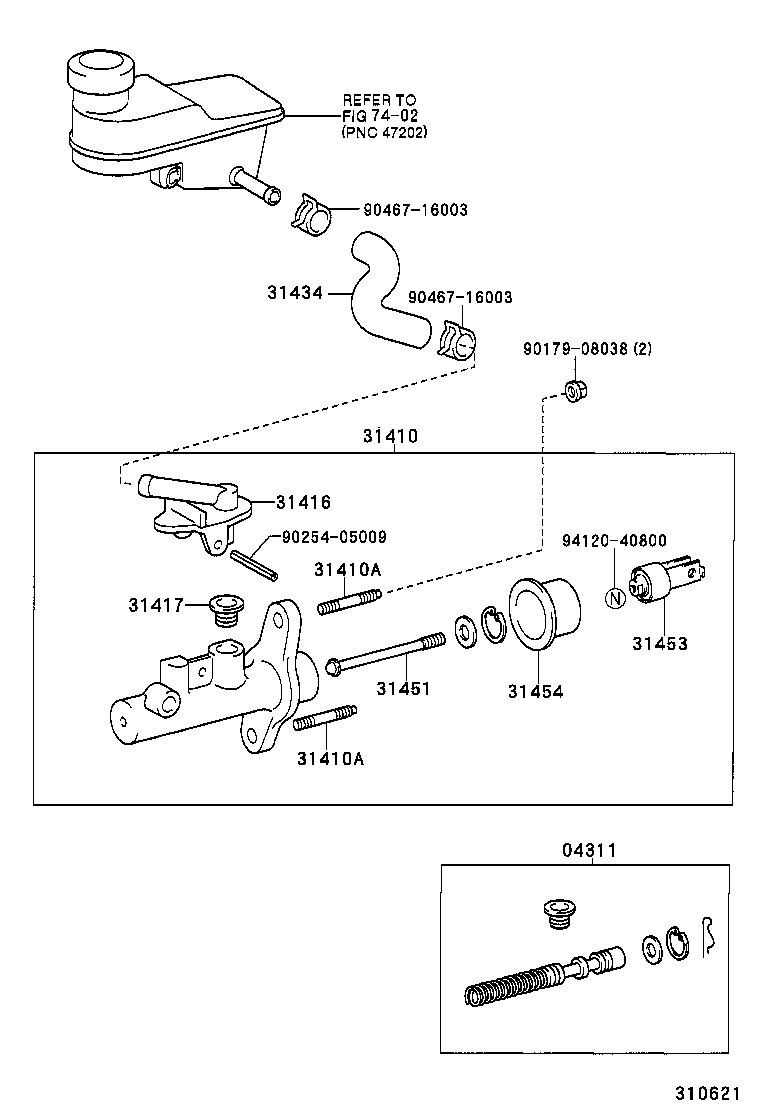  YARIS ECHO 4D |  CLUTCH MASTER CYLINDER