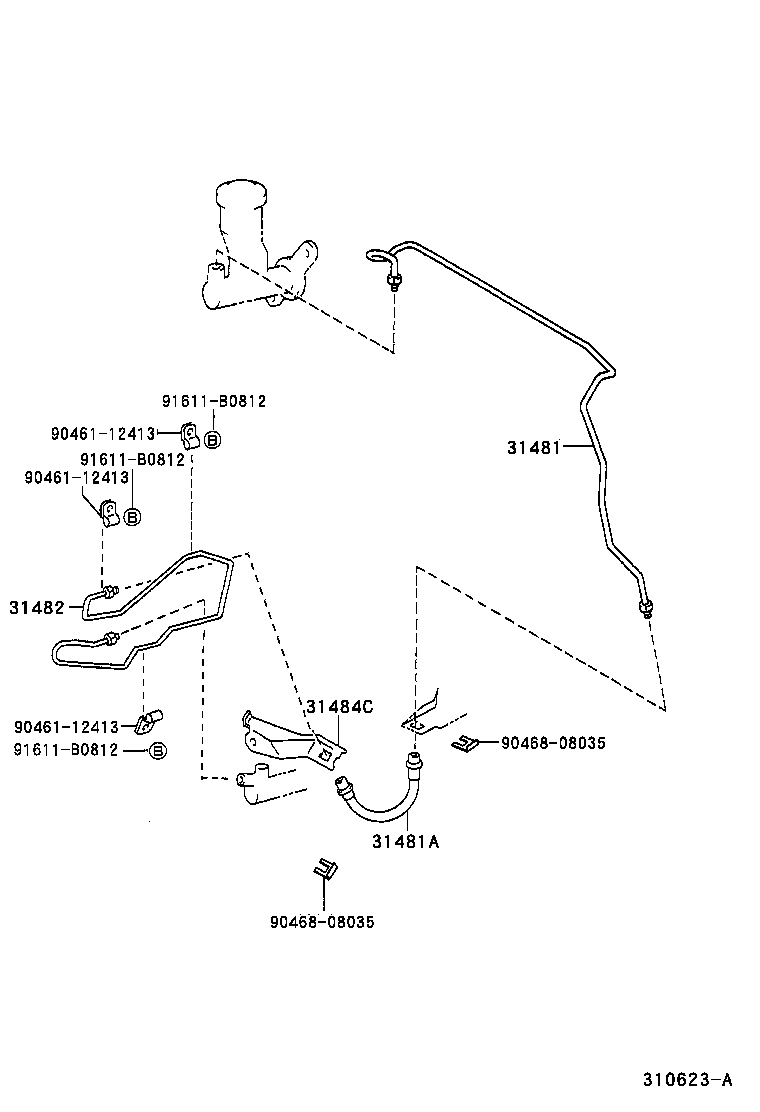  HILUX |  CLUTCH PEDAL FLEXIBLE HOSE