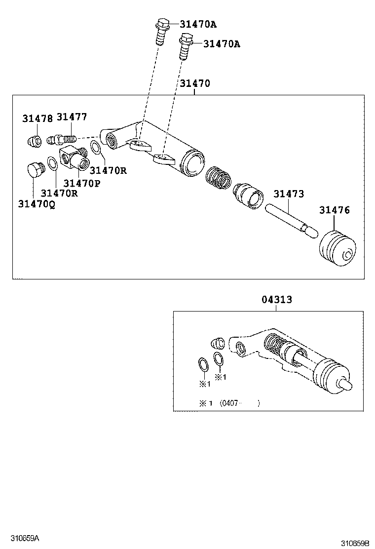  YARIS ECHO 3D 5D |  CLUTCH RELEASE CYLINDER