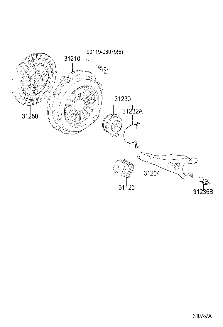  PICNIC AVENSIS VERSO |  CLUTCH RELEASE FORK