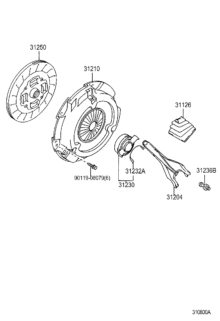  PICNIC AVENSIS VERSO |  CLUTCH RELEASE FORK