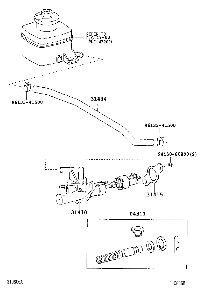  PICNIC AVENSIS VERSO |  CLUTCH MASTER CYLINDER