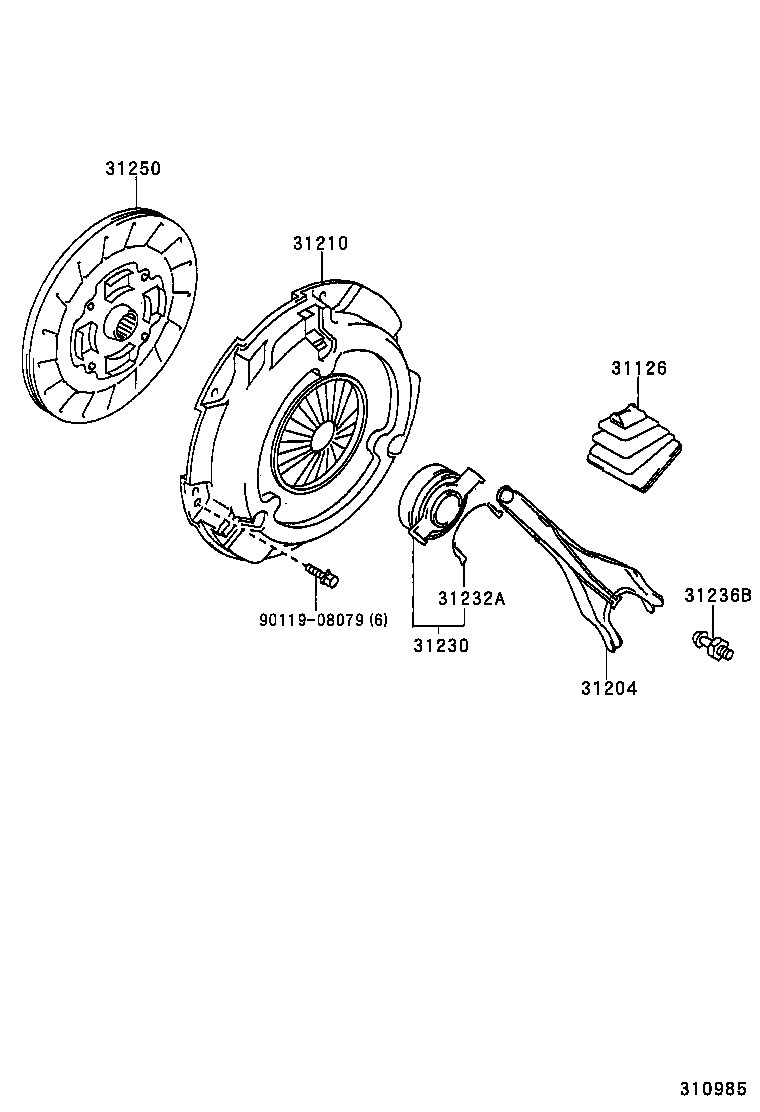  CAMRY AUSTRALIA |  CLUTCH RELEASE FORK