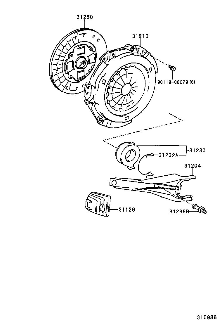  CAMRY AUSTRALIA |  CLUTCH RELEASE FORK