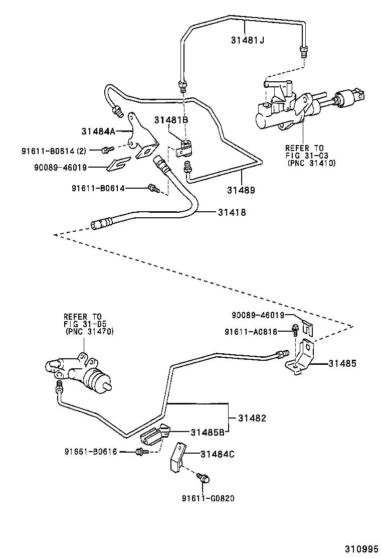  CAMRY AUSTRALIA |  CLUTCH PEDAL FLEXIBLE HOSE