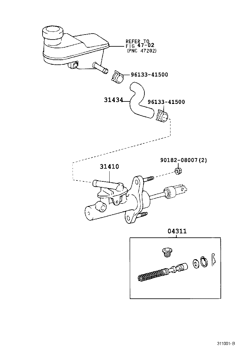  YARIS ECHO 4D |  CLUTCH MASTER CYLINDER