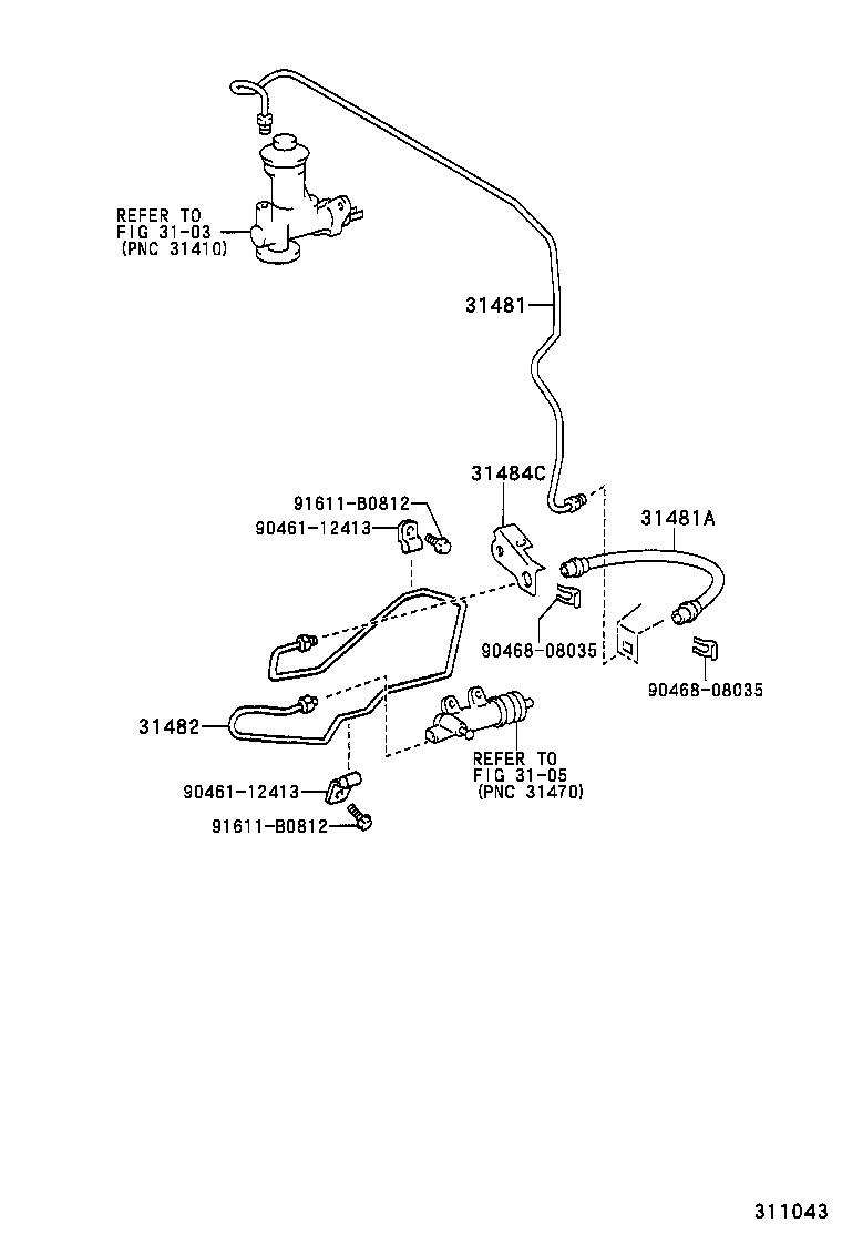  HILUX |  CLUTCH PEDAL FLEXIBLE HOSE