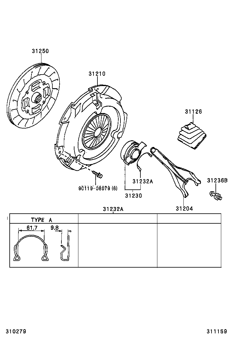  PREVIA TARAGO |  CLUTCH RELEASE FORK