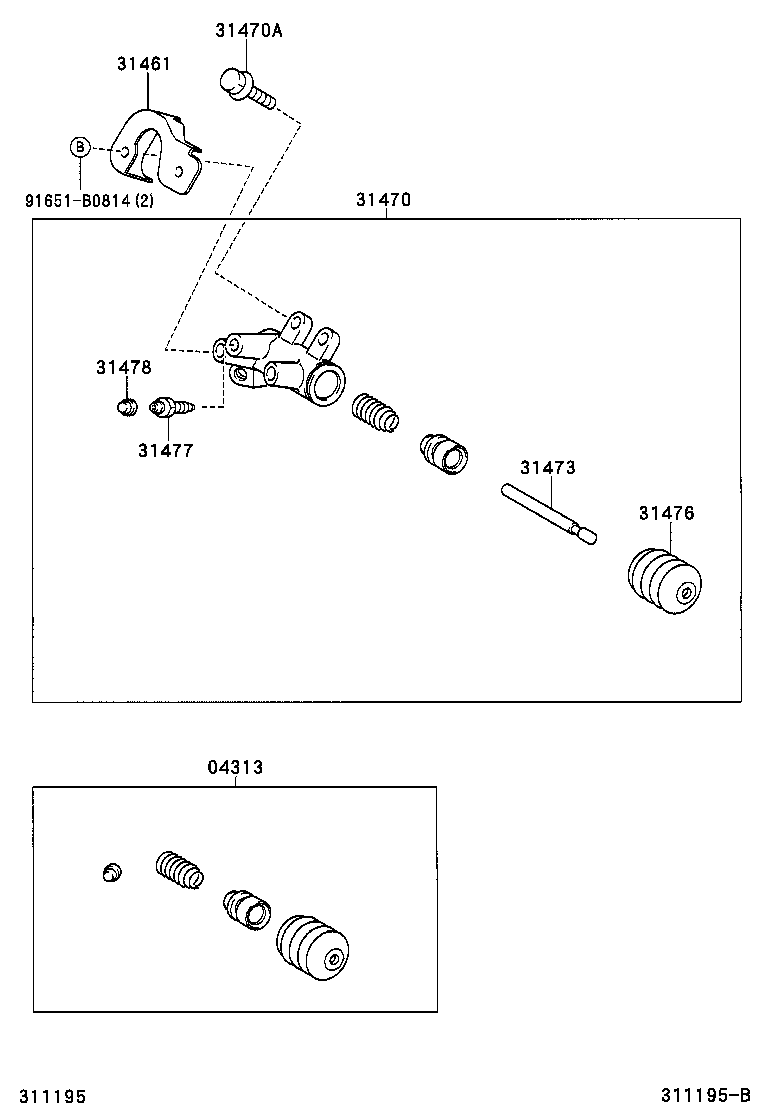  PICNIC AVENSIS VERSO |  CLUTCH RELEASE CYLINDER