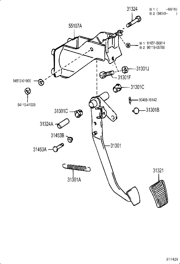  LAND CRUISER 80 |  CLUTCH PEDAL FLEXIBLE HOSE