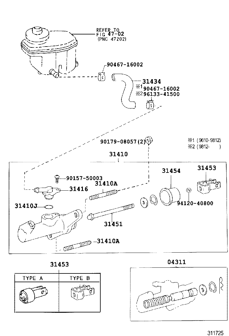  TOWNACE LITEACE |  CLUTCH MASTER CYLINDER