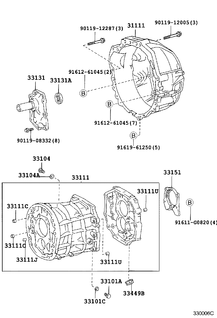 LAND CRUISER 90 |  CLUTCH HOUSING TRANSMISSION CASE MTM