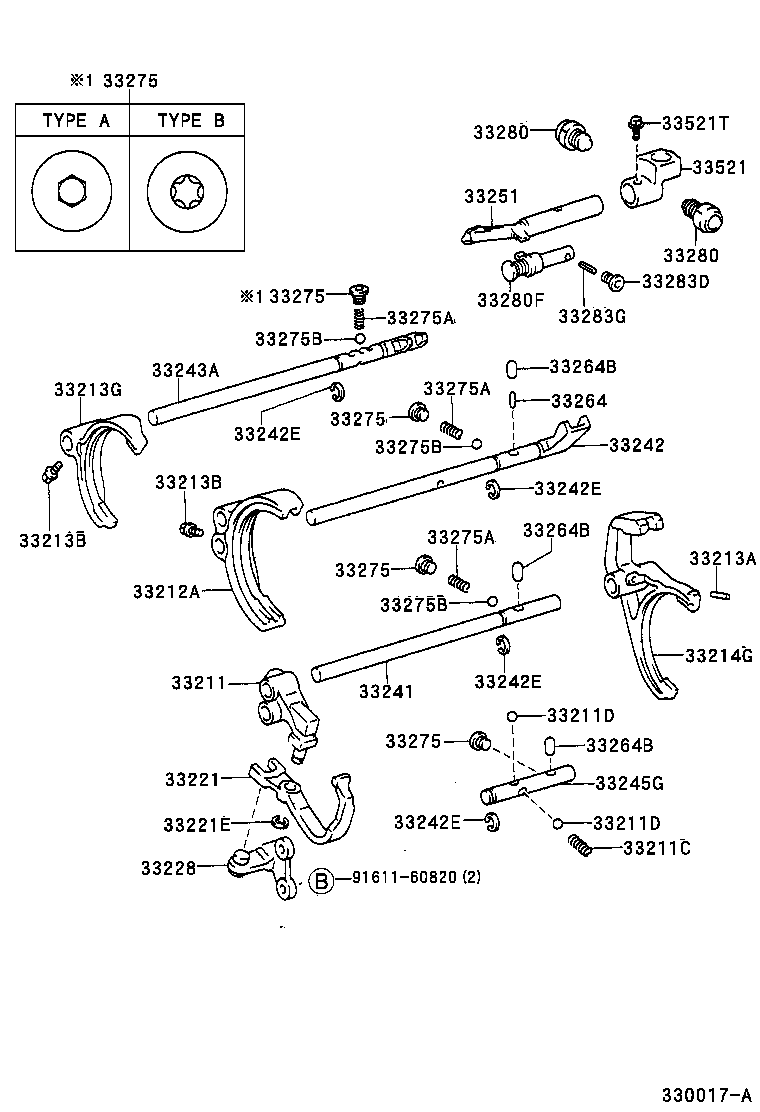 LAND CRUISER 90 | GEAR SHIFT FORK LEVER SHAFT MTM