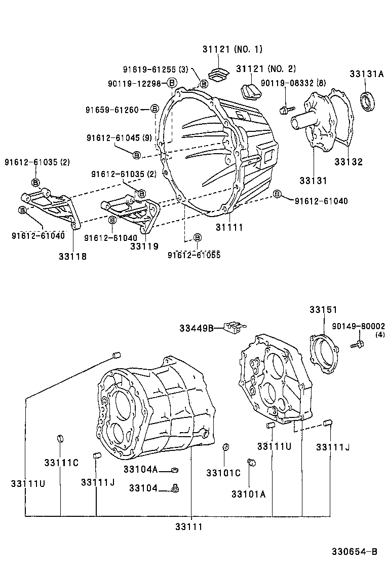  HILUX |  CLUTCH HOUSING TRANSMISSION CASE MTM