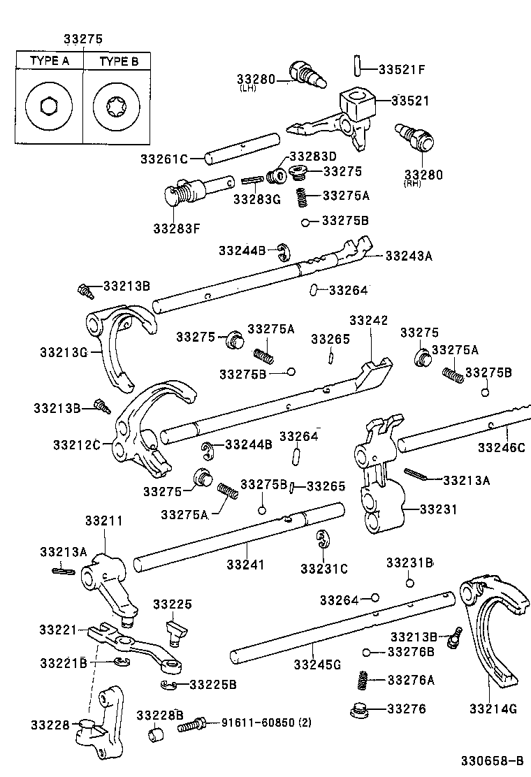  HILUX |  GEAR SHIFT FORK LEVER SHAFT MTM