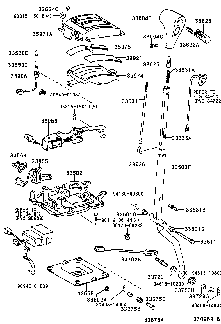  T U V |  SHIFT LEVER RETAINER