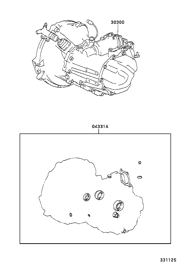  COROLLA 5D |  TRANSAXLE OR TRANSMISSION ASSY GASKET KIT MTM