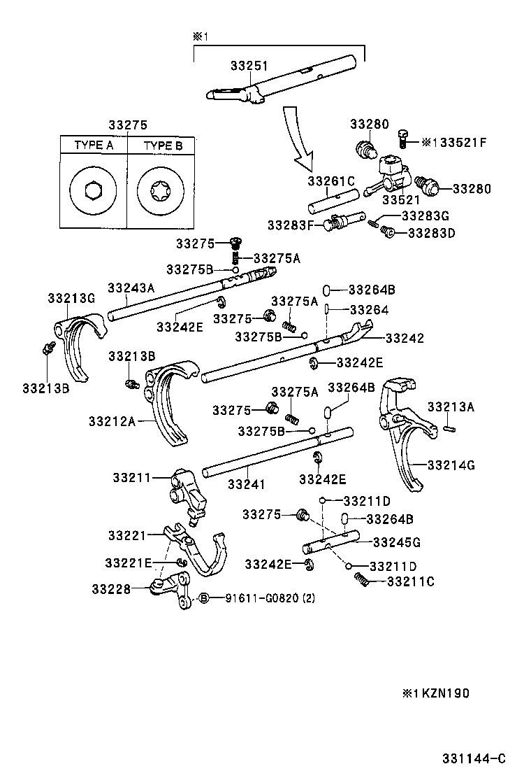 HILUX | GEAR SHIFT FORK LEVER SHAFT MTM