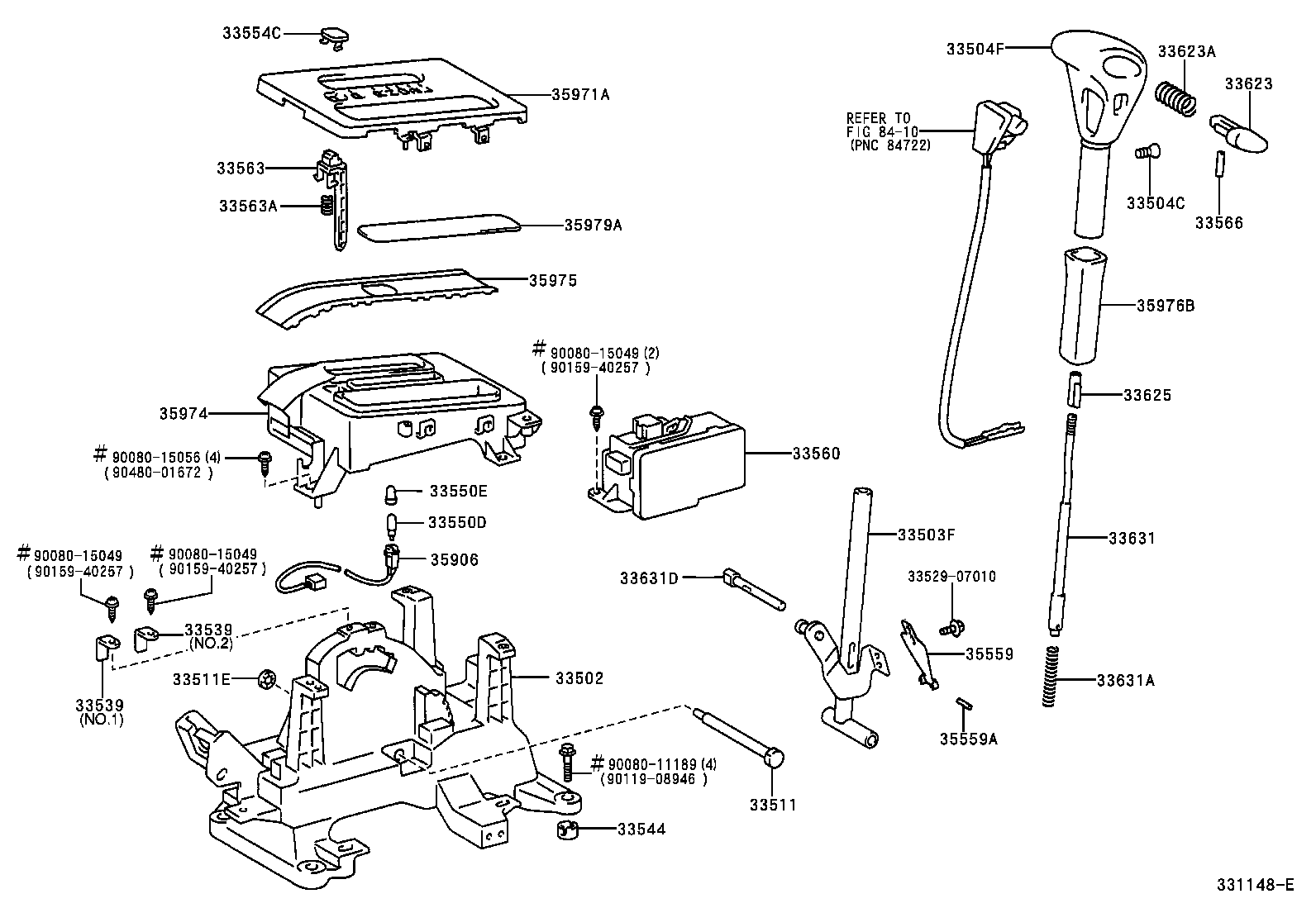  AVALON |  SHIFT LEVER RETAINER