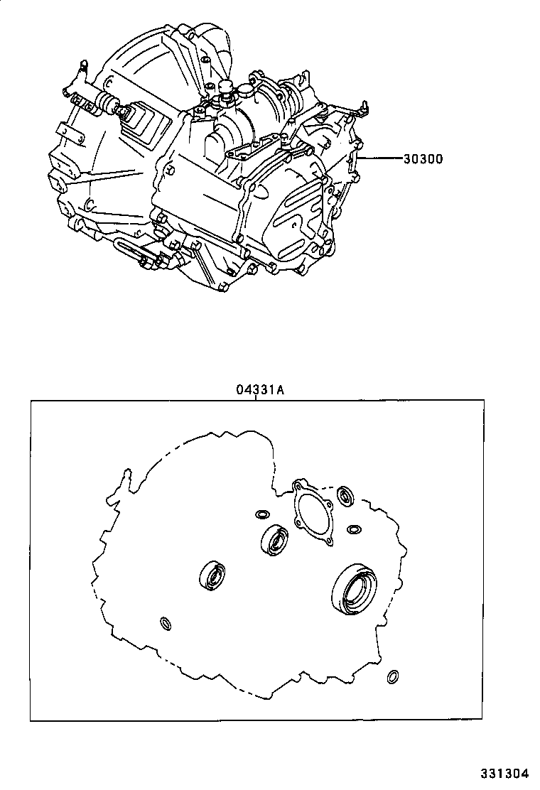  RAV4 |  TRANSAXLE OR TRANSMISSION ASSY GASKET KIT MTM