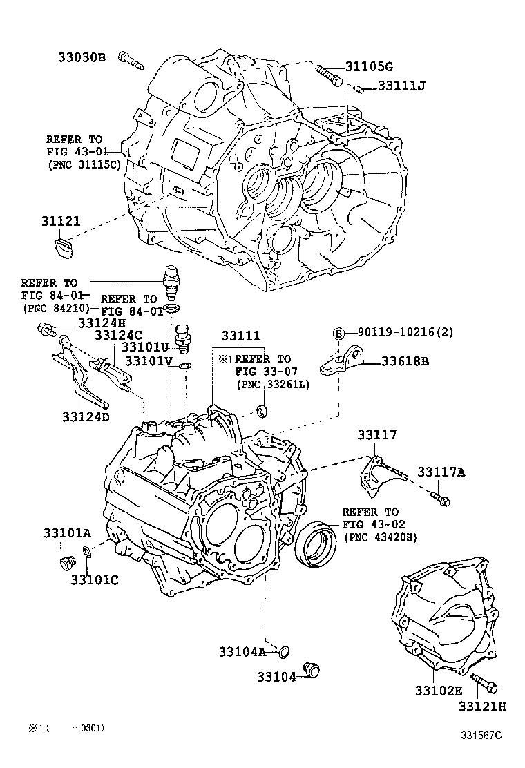  RAV4 |  CLUTCH HOUSING TRANSMISSION CASE MTM