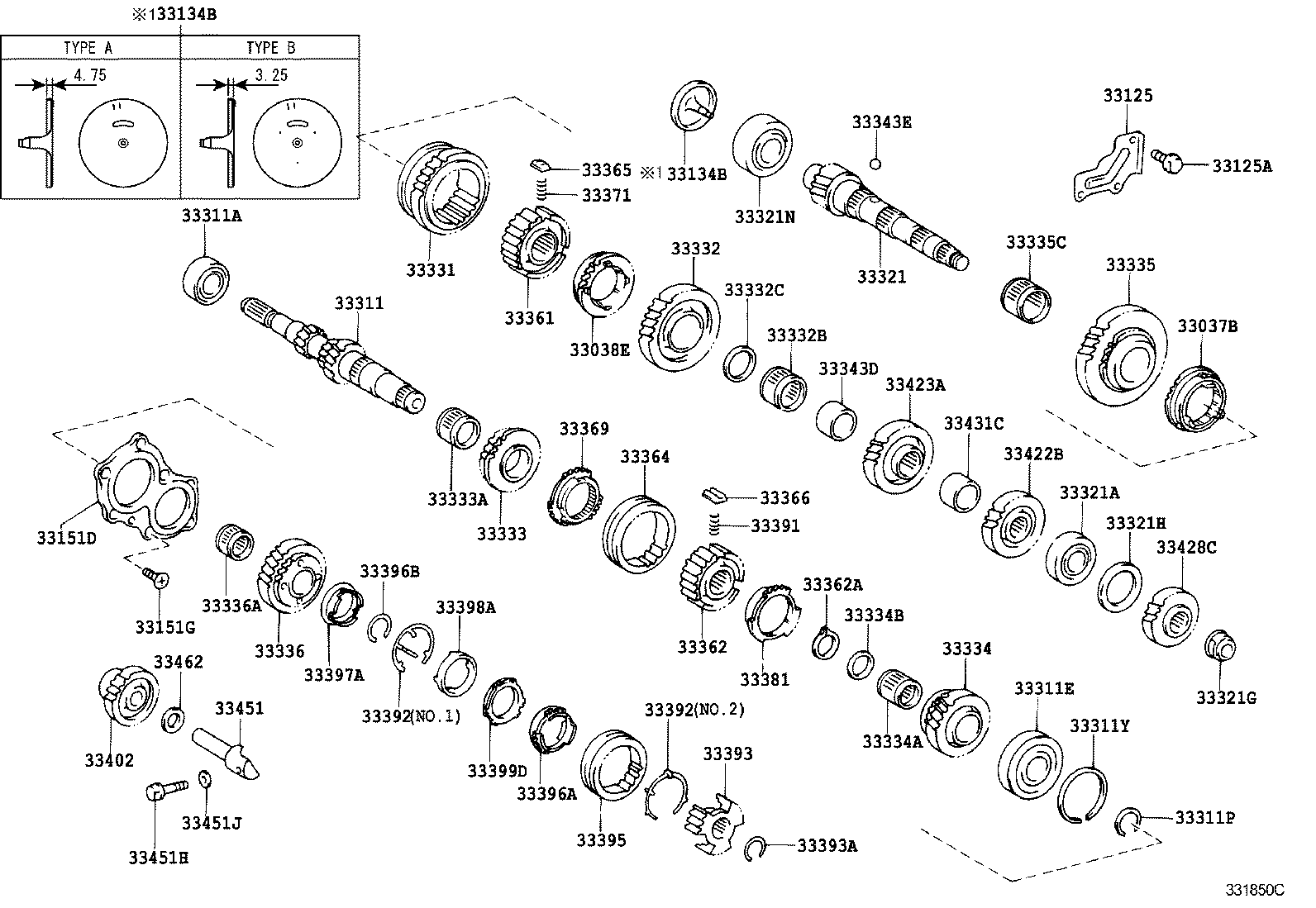  AVENSIS |  TRANSMISSION GEAR MTM