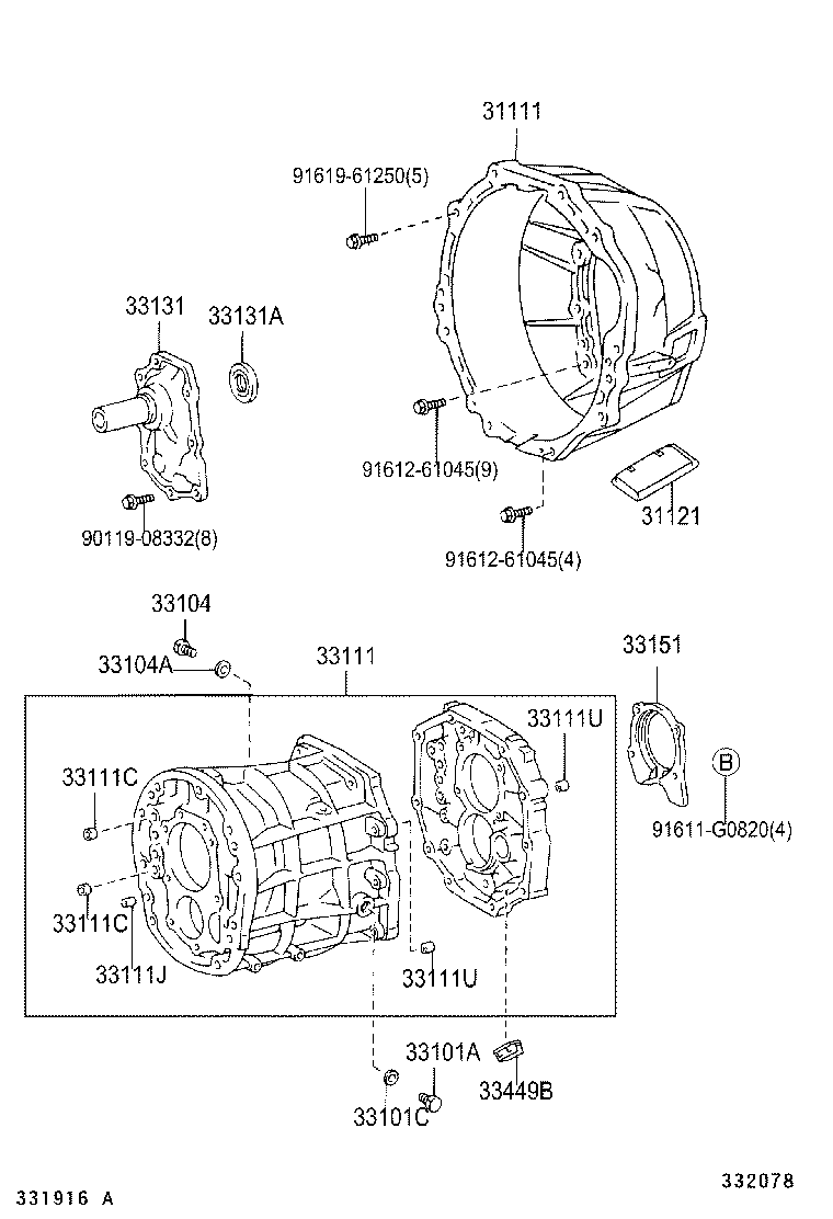  LAND CRUISER PRADO |  CLUTCH HOUSING TRANSMISSION CASE MTM