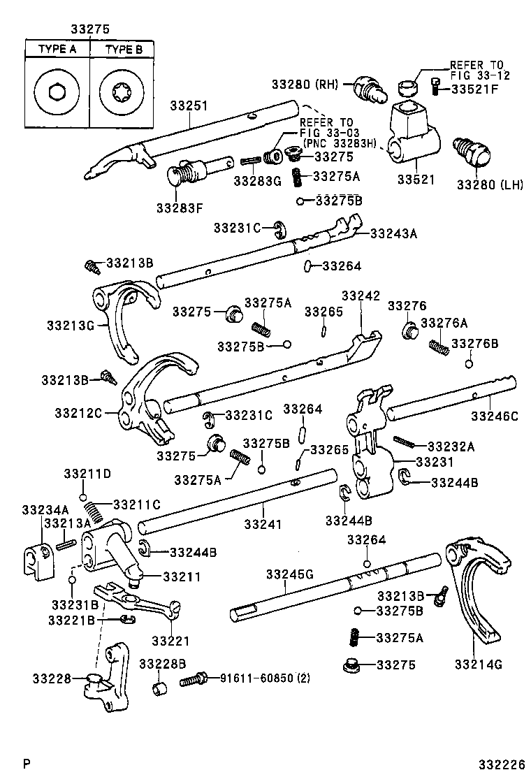  HILUX |  GEAR SHIFT FORK LEVER SHAFT MTM