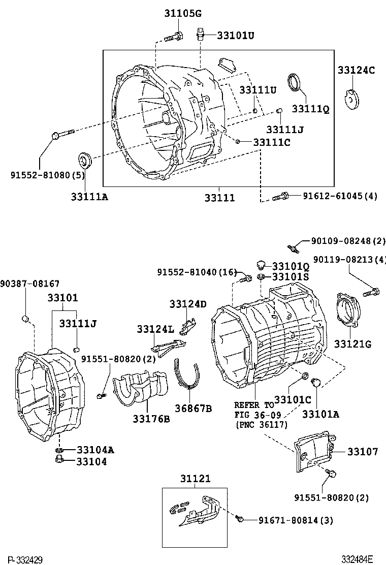  LAND CRUISER PRADO |  CLUTCH HOUSING TRANSMISSION CASE MTM