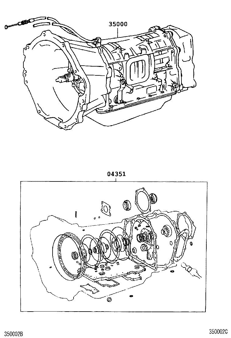  LAND CRUISER 100 105 |  TRANSAXLE OR TRANSMISSION ASSY GASKET KIT ATM