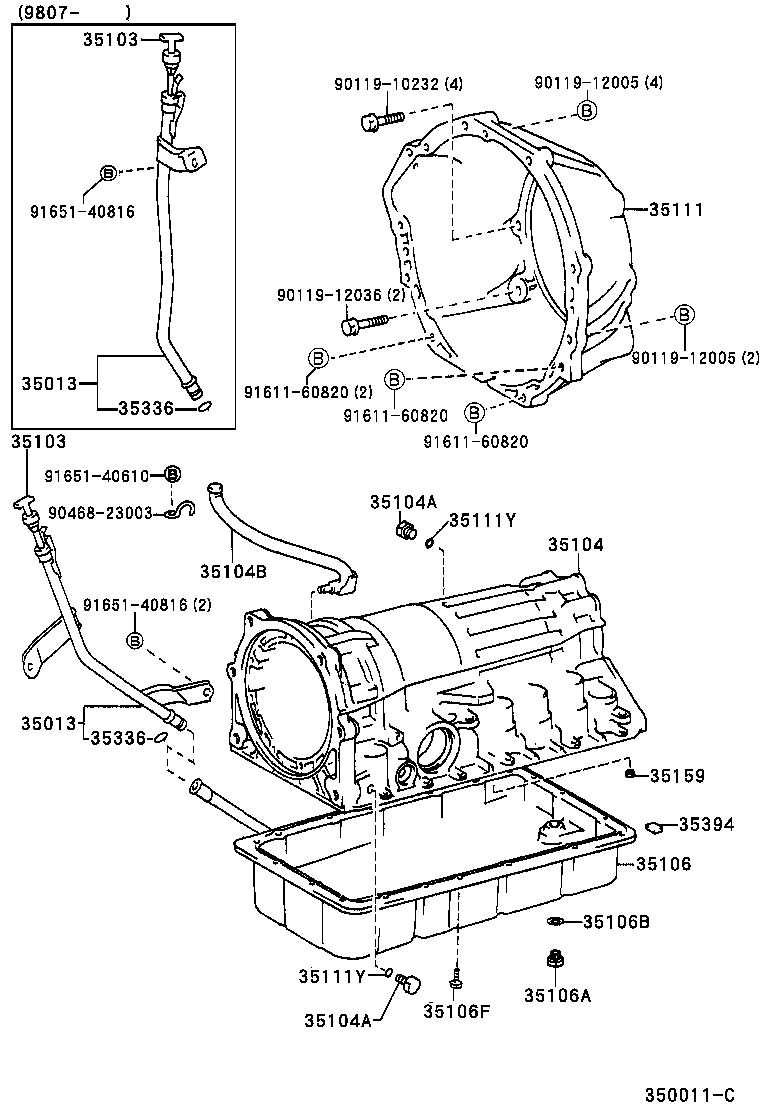  LAND CRUISER 90 |  TRANSMISSION CASE OIL PAN ATM