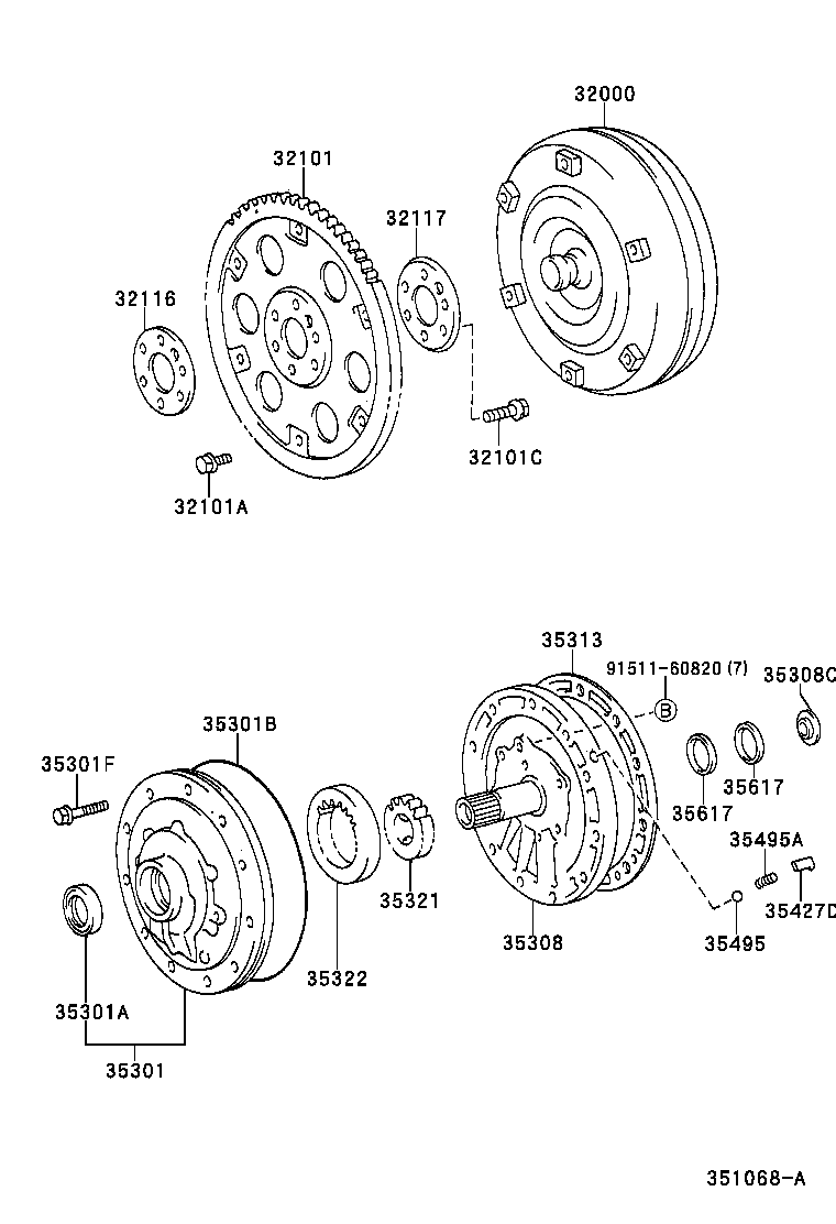  LX470 |  TORQUE CONVERTER FRONT OIL PUMP CHAIN ATM