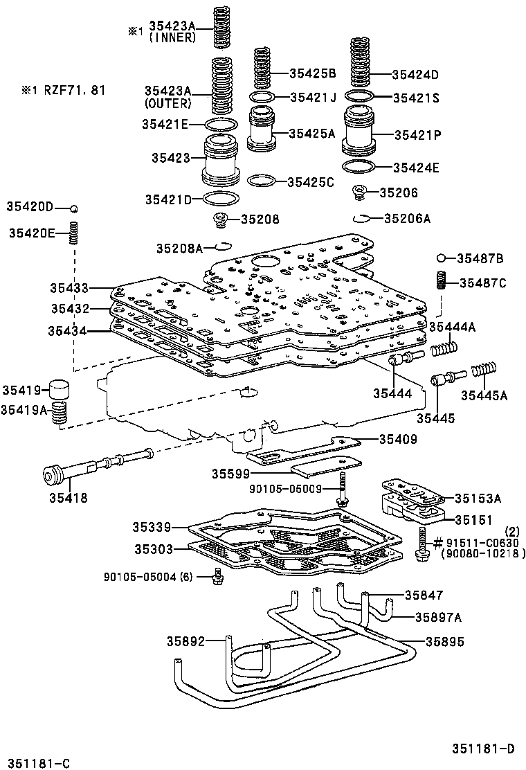  T U V |  VALVE BODY OIL STRAINER ATM