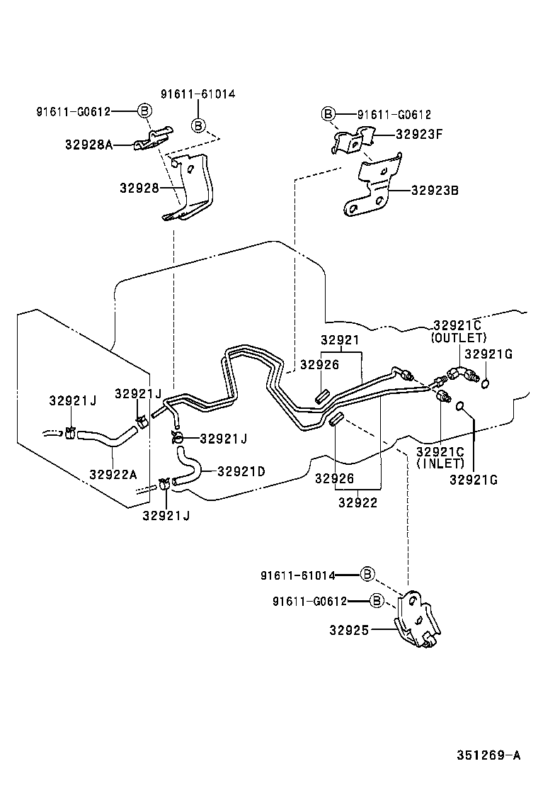  HILUX |  OIL COOLER TUBE ATM