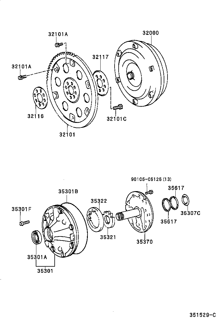  HILUX |  TORQUE CONVERTER FRONT OIL PUMP CHAIN ATM