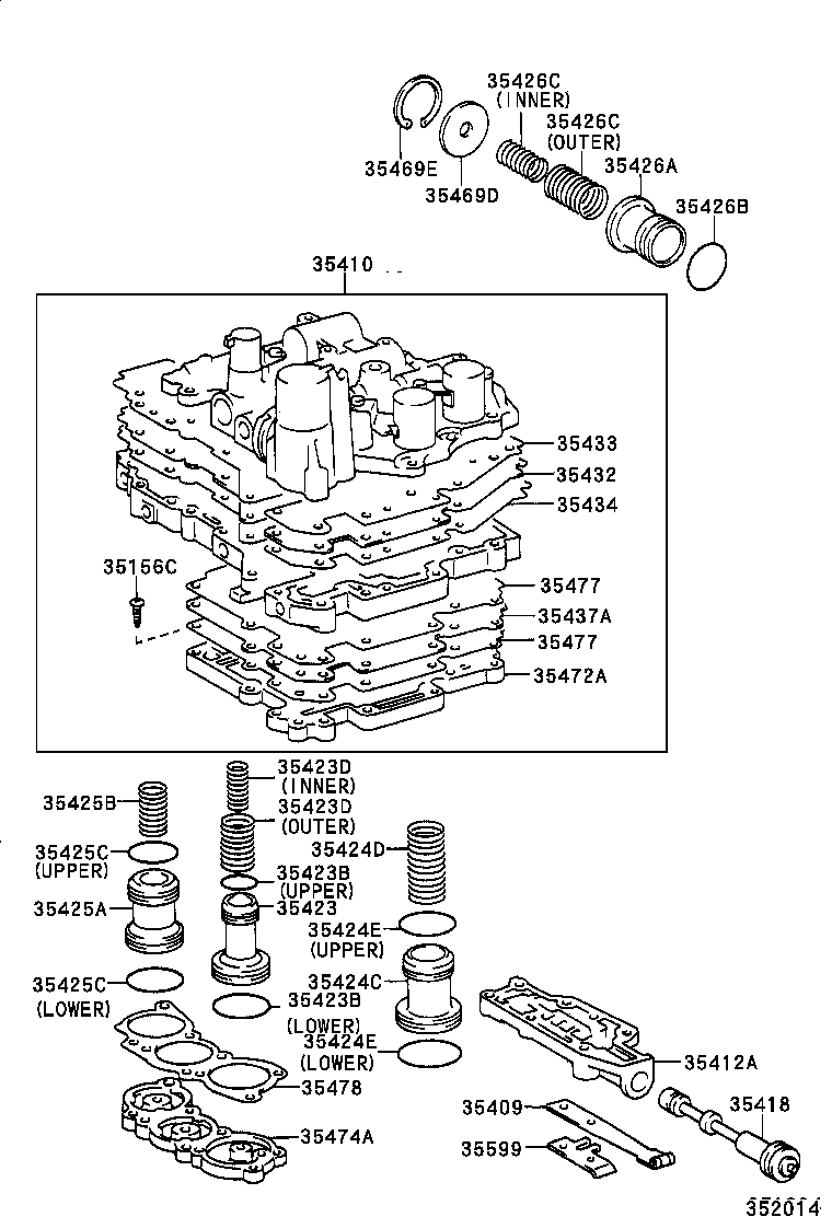 AVALON |  VALVE BODY OIL STRAINER ATM