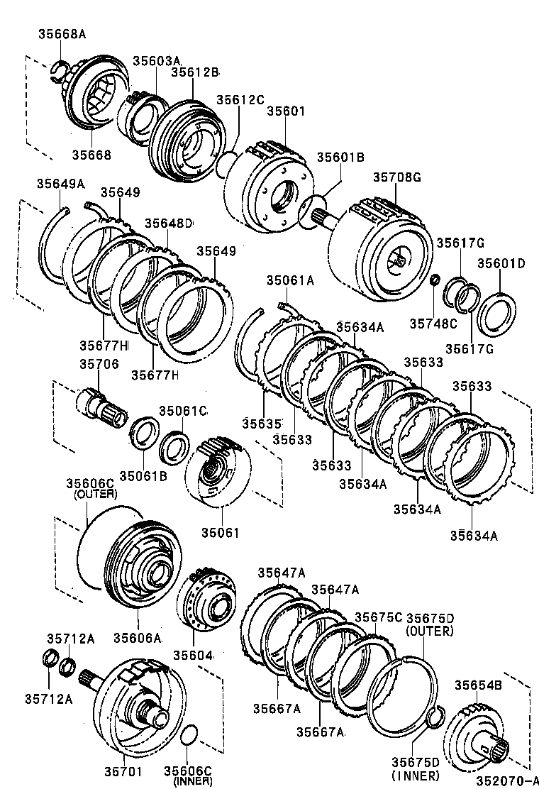  YARIS ECHO 4D |  BRAKE BAND MULTIPLE DISC CLUTCH ATM