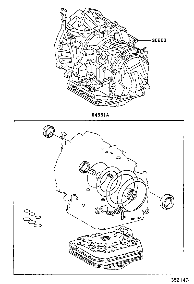  YARIS ECHO 4D |  TRANSAXLE OR TRANSMISSION ASSY GASKET KIT ATM